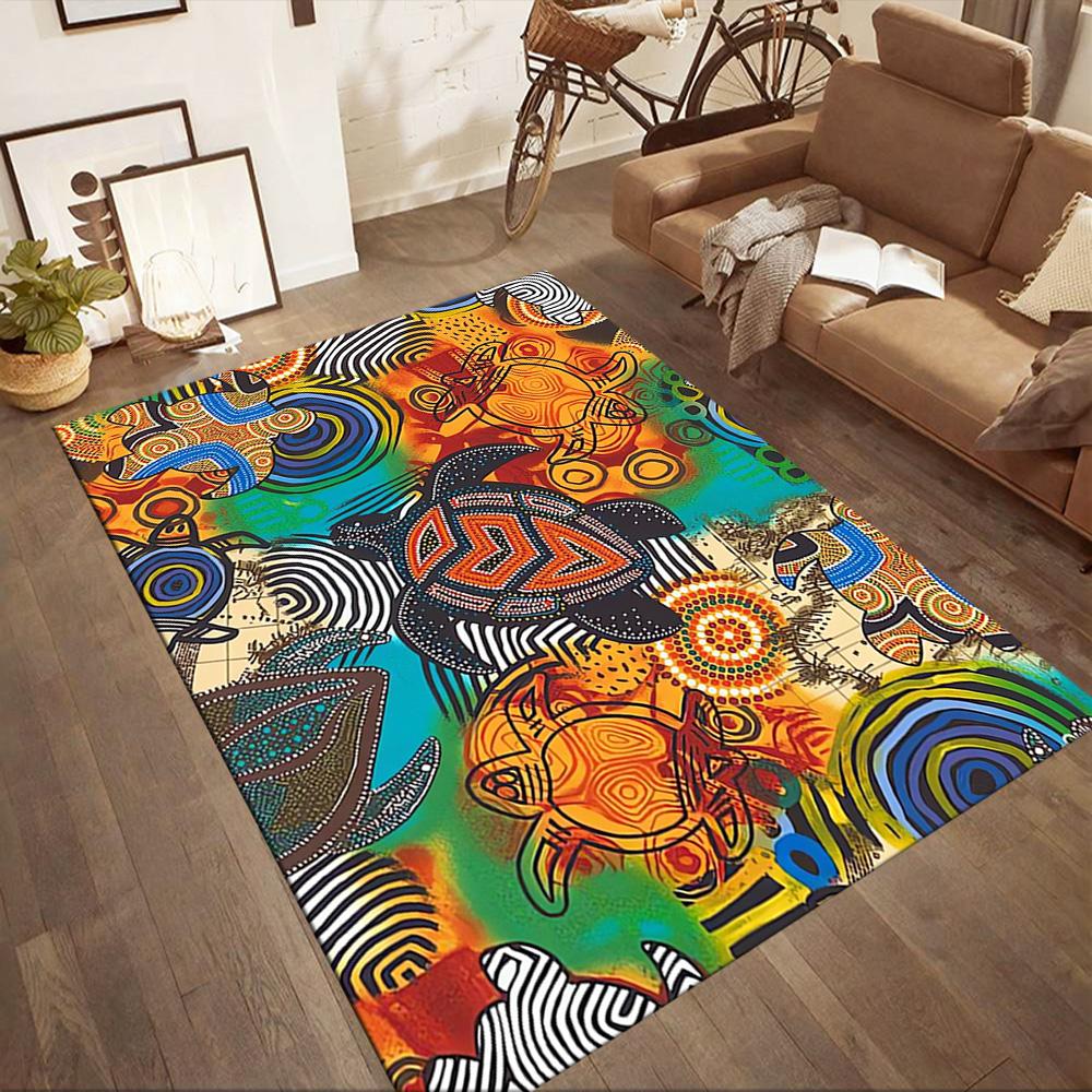 Tappetini da Pavimento con Animali dell'Arte Aborigena per Soggiorno, Camera da Letto e Decorazione della Stanza Sono Adatti per Regali.