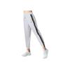 Li Ning Fitness Series Side Letter Number Print Quick-Dry Drawstring Cuffed Sports Pants Women Pants Oatmeal-Gray AYKS356-5