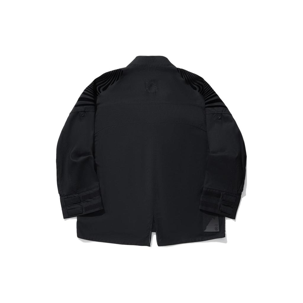 Li Ning X Jackie Chan Collaboration Kung Fu Series Solid Color Loose Casual Jacket Men Jacket Black AFDU245-1