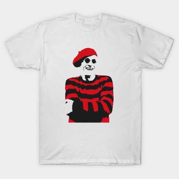 

Men Black Print T-shirt Captain Sensible No-Cut Transfer Paper Print Cotton Tshirt 4XL білий