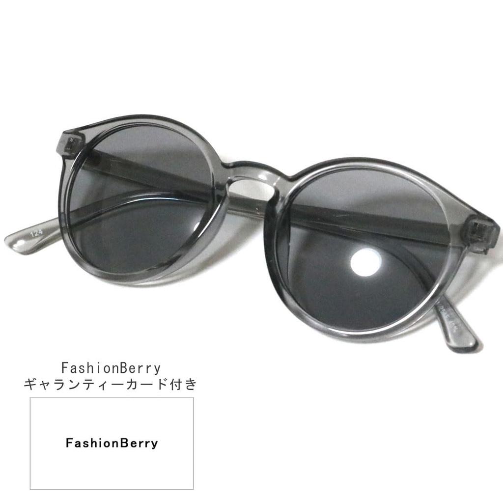 C Gray x L Smoke Sunglasses for Men and Boston UV Colored [FashionBerry] Women, Round, Lightweight, 99% Protection, Lenses/Clear Lenses, Unisex,