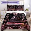 3PC Custom Name Witchcraft Magic Art Bedding Set Duvet Cover Closure Includes 1 Duvet Cover & 2 Pillowcases for Bedroom