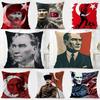 Historical Patriotic M-Mustafa Kemal A-Ataturk Cushion Cover Washable Linen Pillowcase Soft For Daily Sofa Bed Home Room Decor