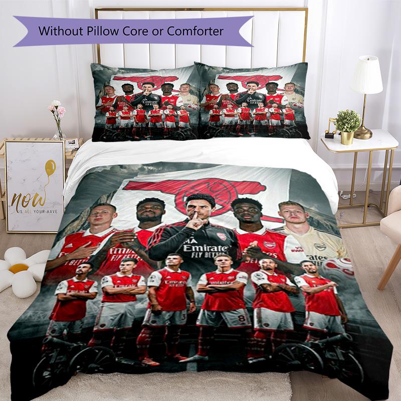 Arsenal Football Player Bedding Set Suitable for Dormitory Soft Fabric Perfect Gift for Friends & Family