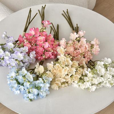 4 stk/bunt Brudebukett Fotorekvisitter Silkeblomst Hjemmevase Dekor Kunstig Blomst Elegant 40cm