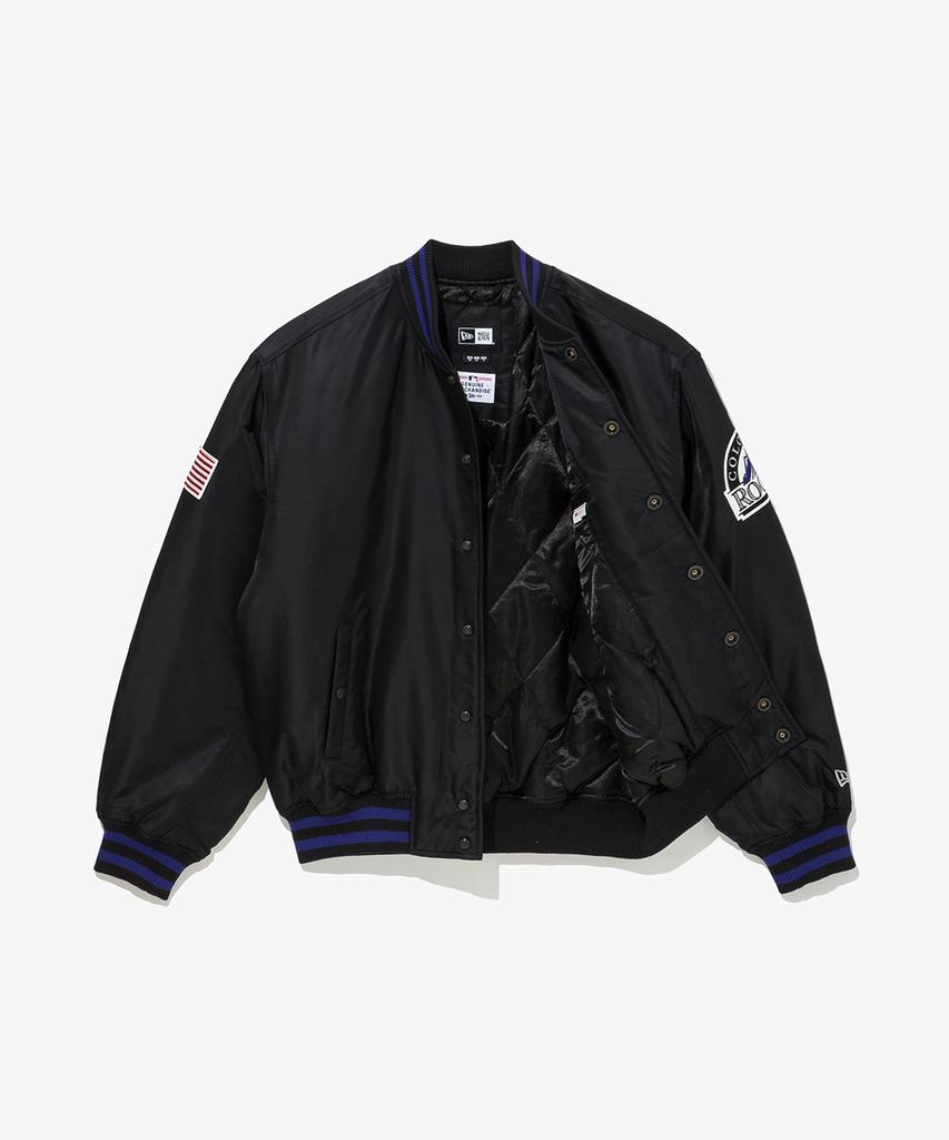 New Era Mlb Colorado Rockies Authentic Stadium Jacket Black