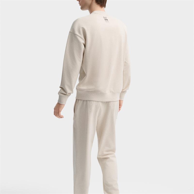 New FILA Knitted Sweatpants Men's Light Khaki Heather Gray F11M435602FLK