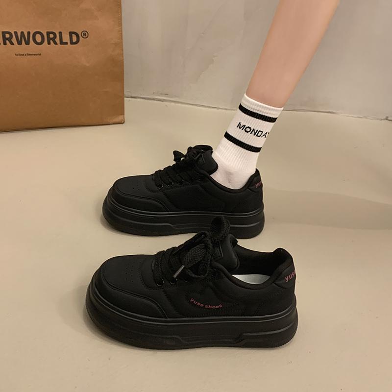 2025 Women's Sneakers Spring Autumn Fashionable Casual Thick Soled Shoes Comfortable Height-increasing Platform Soles for Women