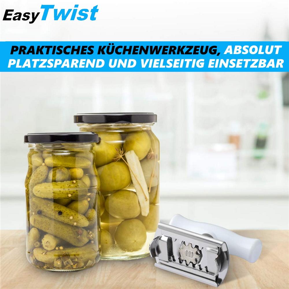 EasyTwist Deckelöffner Glasöffner Schraubdeckelöffner Drehverschlussöffner weiß