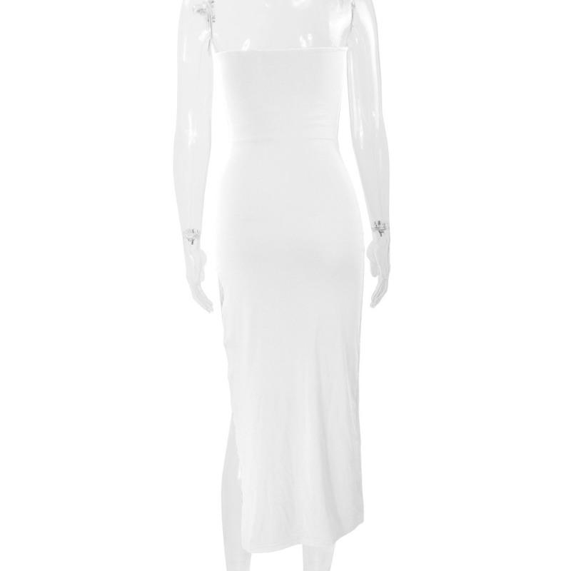 Frühling Damenmode Sexy Spread Brust Schlitz Tasche Gesäß Kleid