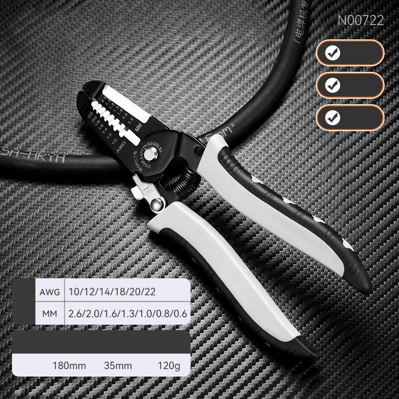 Multi-Functional Electrician Wire Cutter/Stripper/Crimper Wire Stripping Cutting Crimping Plier For Peeling & Network Cabling