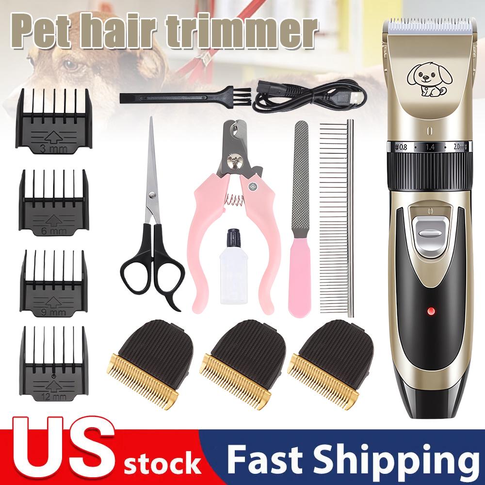 Pet Clipper Grooming Kit Rechargeable Pet Hair Trimmer Shaver Haircut Set For Cat Dog Hair Cutting Remover Machine Professional