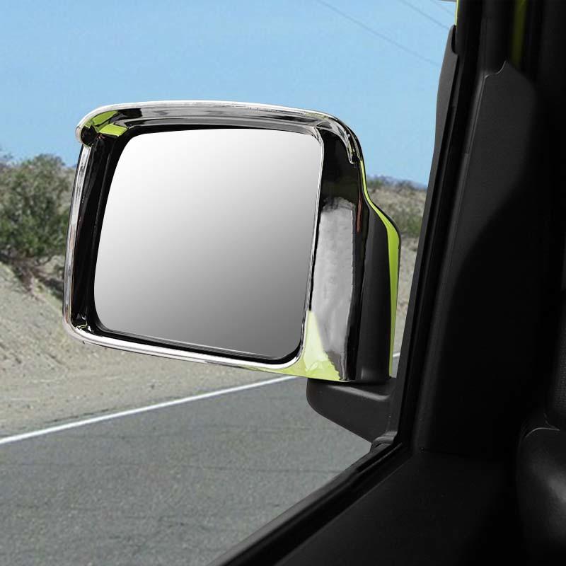 Car Rearview Mirror Rain Eyebrow Decorative Frame Cover For Suzuki Jimny 2019 Up Exterior Accessories, ABS Plastic