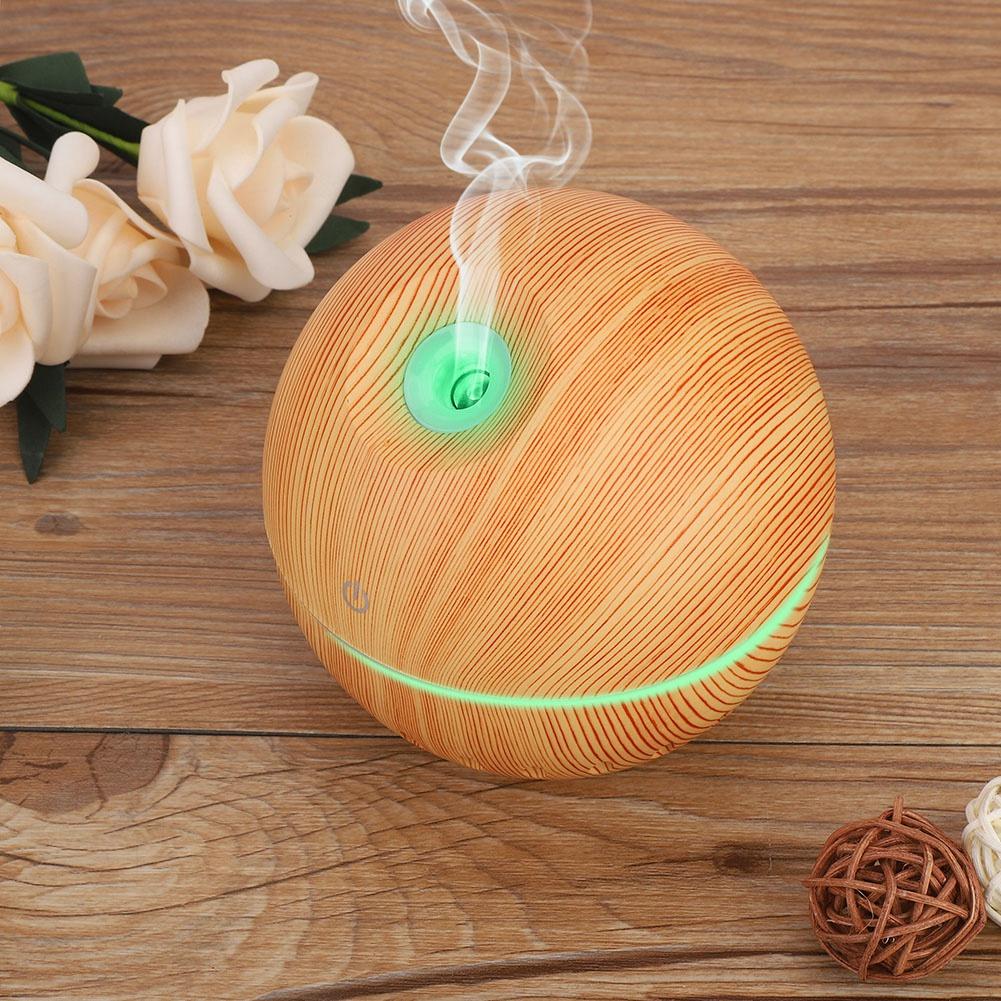 USB Hollow Humidifier Oil Diffuser Air Purifier Aromatherapy Atomizer with LED Light