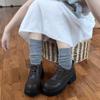 Cowhide Version~ Thick-soled Trouser Boots Two Wear Belt Buckle Short Boots Round Head Retro Stacking Boots Women's Western Boots Medium Boots