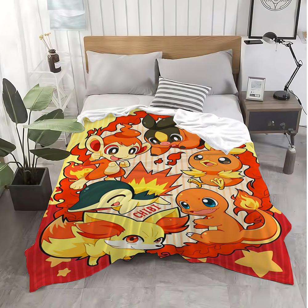 Cushion Blanket Sofa Winter Kawaii Pokepokes Bedroom Decoration Bedspread on the Bed Fluffy Soft Blankets Home Throw Warm Knee