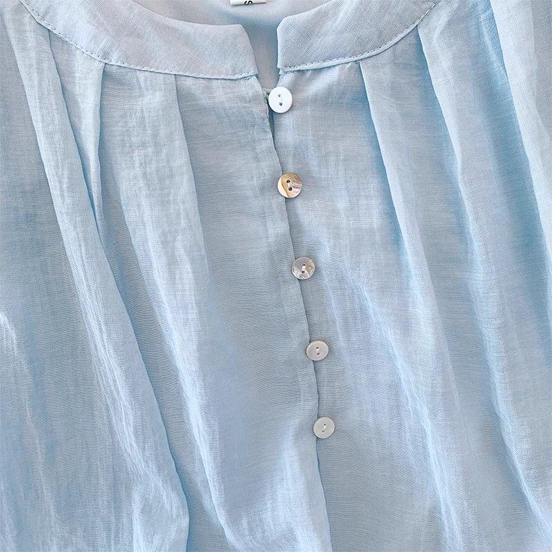 French Ruffle Flutter Sleeve Slimming Shirt for Women - 2026 Summer Sweet Doll Top