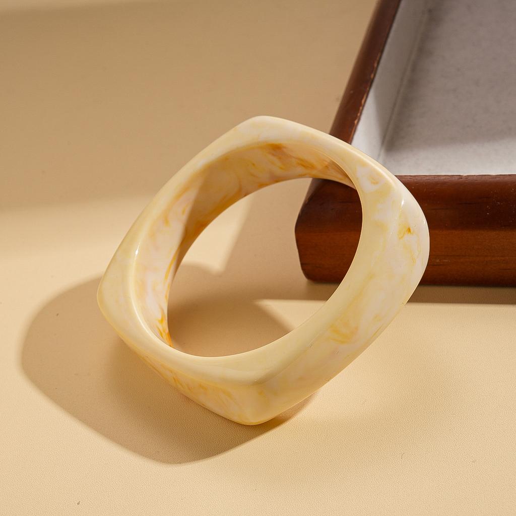 Resin Irregular Geometric Round Square Bracelet Bohemian Vintage Niche Jewelry