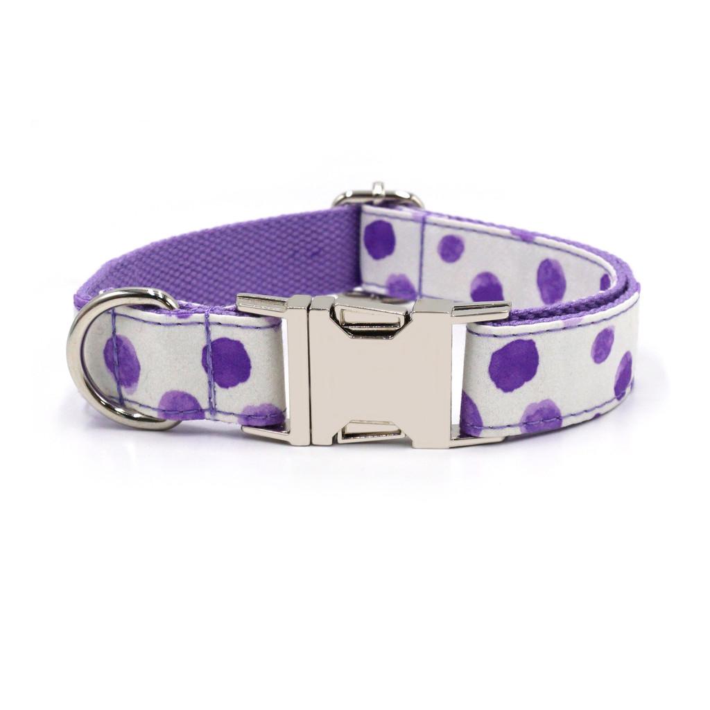 Pet Collar With Silver Buckle For Small Dogs Cotton Material Cute Flower Pattern Breathable Design
