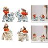 2Pcs Lucky Elephant Statues Simulation Crafts Modern Fengshui Sculptures for Farmhouse Living Room Shelf Festival Office