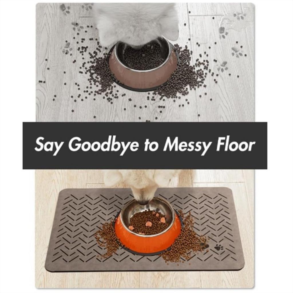 50*80 Quick Drying Diatomaceous Earth Pet Feeding Mat - Splash Proof, Absorbent, Easy To Clean, Suitable for Dogs and Cats, Washable