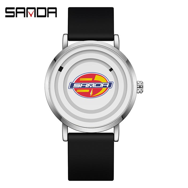 SANDA New Product Silicone Tape Men and Women Watches Fashion Trends, Cool, Simple, Personalized Children's Watch
