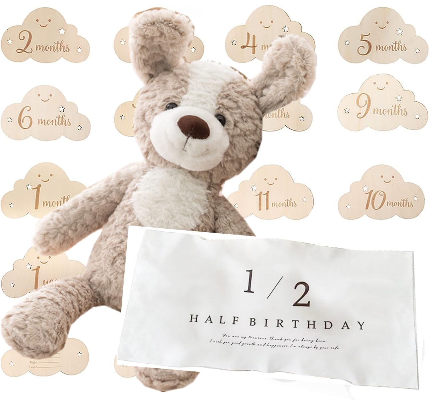 

В комплекте с фотонабором First Toy Bear Japan Inspected Baby Plush Toy My Baby List Newborn Gift JP-SAKURA [подлинный] (Собака + Гобелен)