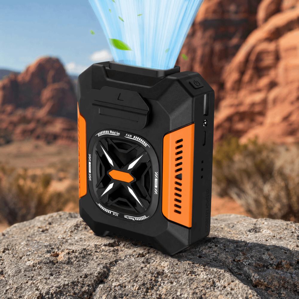 Power Bank Waist Clip On Fan 5000mAh Mini Electric Fans Durable Waist Mounted Fan Sports