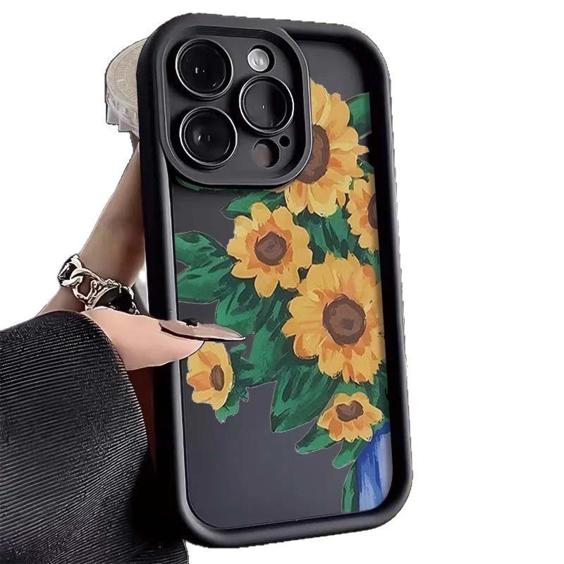 Ins Sunflower iPhone 11Promax Mobile Phone Case Ladder for Apple 11promax All-inclusive Eye 11