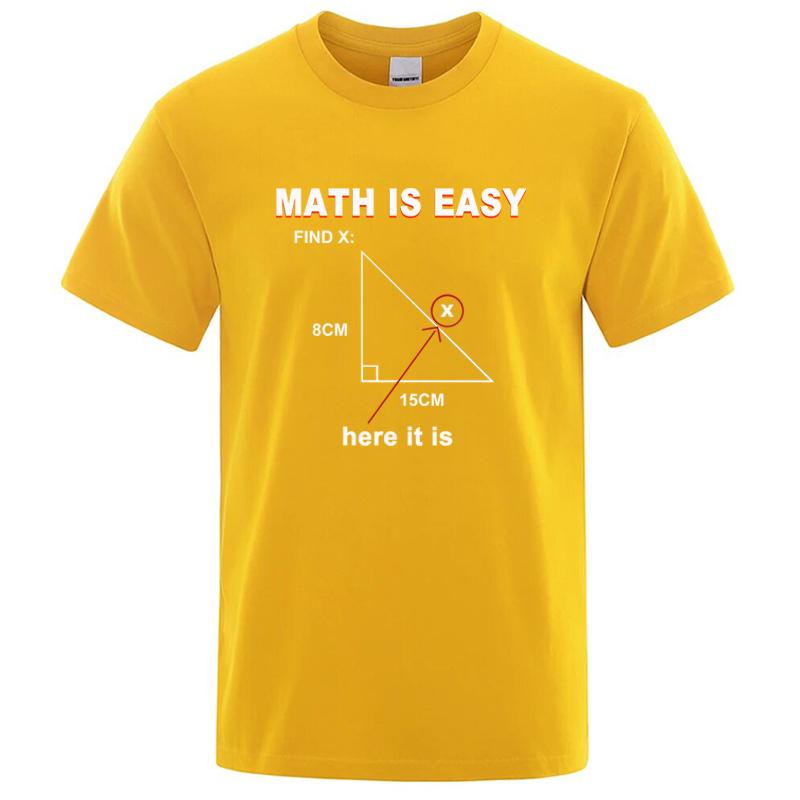 Mens High Quality Tshirt 100 Cotton Casual Funny Math Print Cool Loose Oneck T Shirt for Men Short Sleeve Tshirt Male Tops