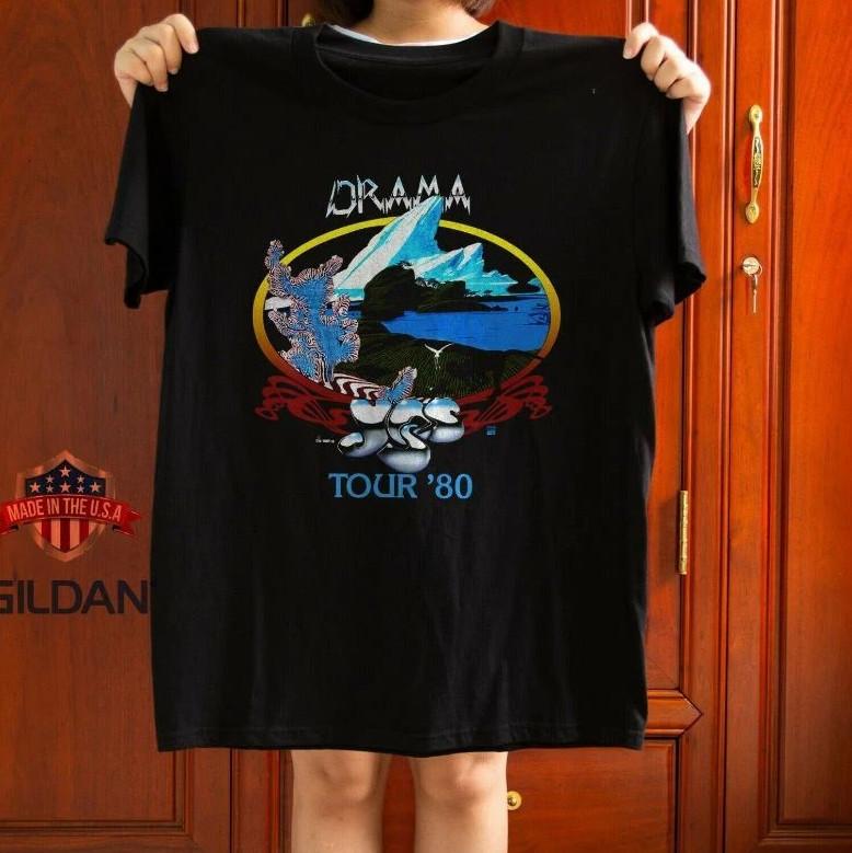 

Vintage 1980 Yes Band Drama Tour 1980 Unisex T-shirt, size S-4XL M