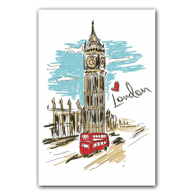 Landscape Oil Painting Famous Architectural Art Canvas Painting Gift Painting Living Room Corridor Study Home Decoration Mural No Frame