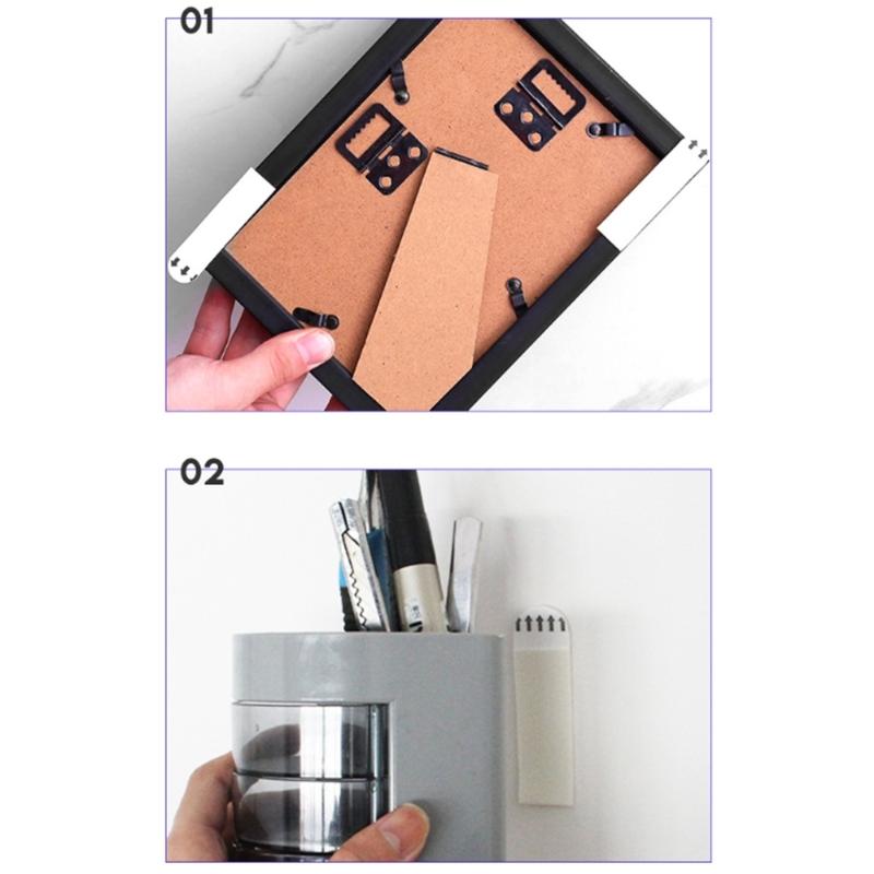 Pack Of 12 Pair  No Track Adhesive Hook strong Wall Mounts Upgrades for Picture frame Damage without  Installation