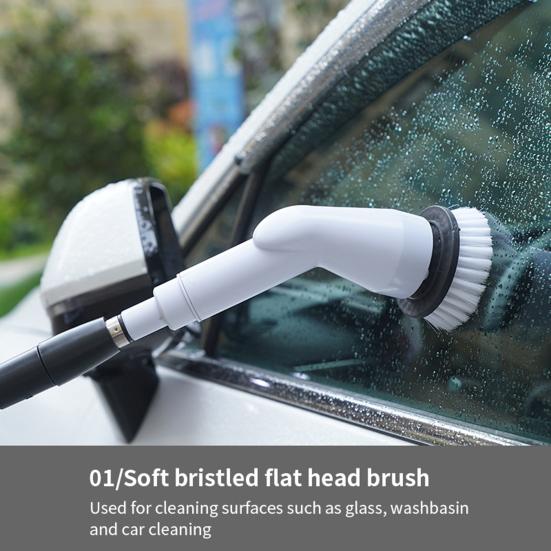 Electric Cleaning Brush Cordless Smart Functions Type-C Fast Charging IPX6 Waterproof One-Button