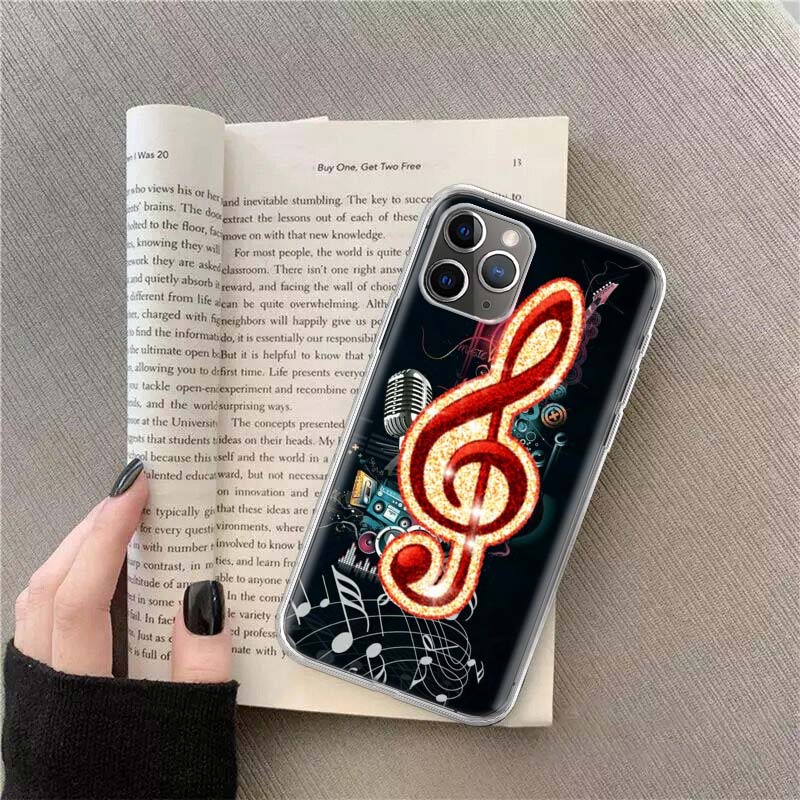 Emotional musical symbols Phone For Apple Iphone 12 13 Mini 15 Pro Max 11 Pro 14 Plus 16 Pro Max 16E Case Shell Cover Clear TPU