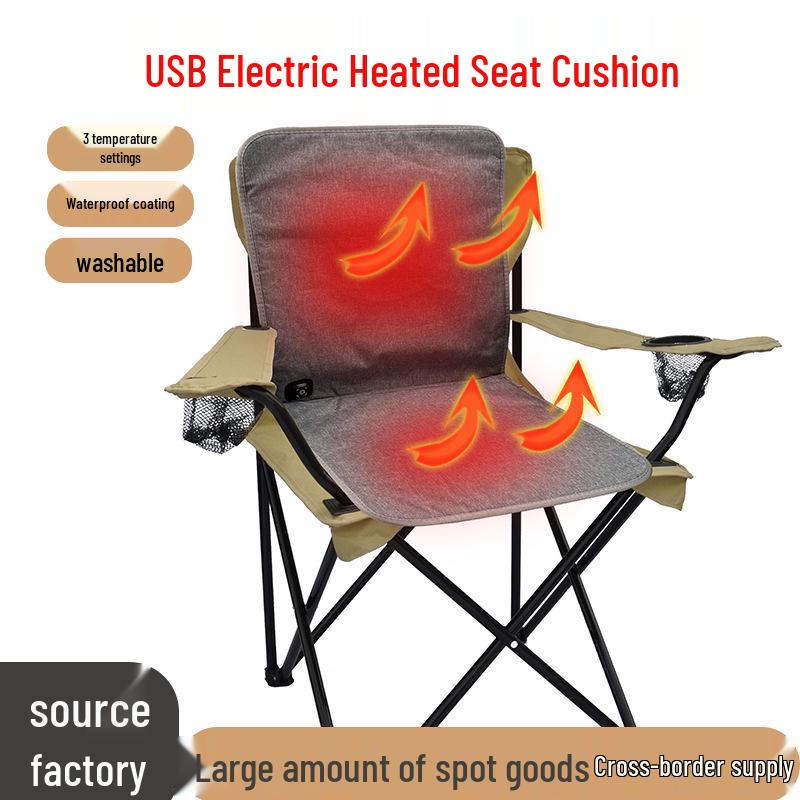 USB Heated Seat Cushion - Electric Winter Heating Pad for Office, Car, and Outdoor Chairs