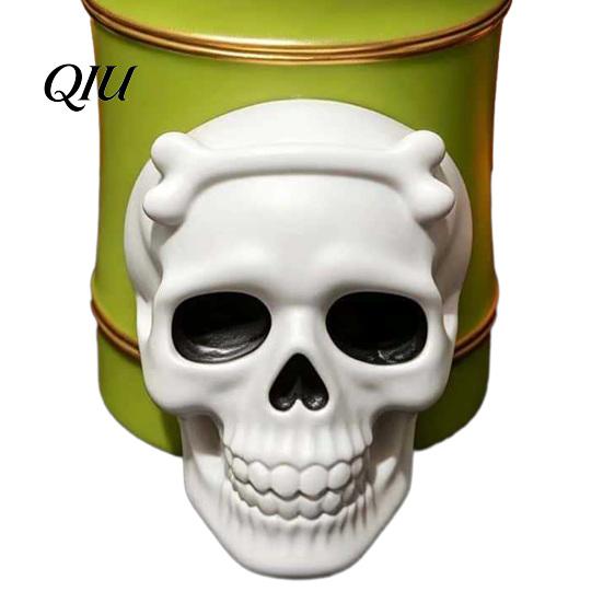 Fun Holiday Gift for Students Halloween Pen Holder, Cute Ghost/Skull Bamboo Tube Shaped Pencil Durable Pot For Workstations Cup, Multi-functional