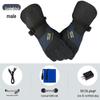 Windproof, Waterproof Heated Cycling Gloves - Fleece-Lined for Winter Cold Protection, Unisex