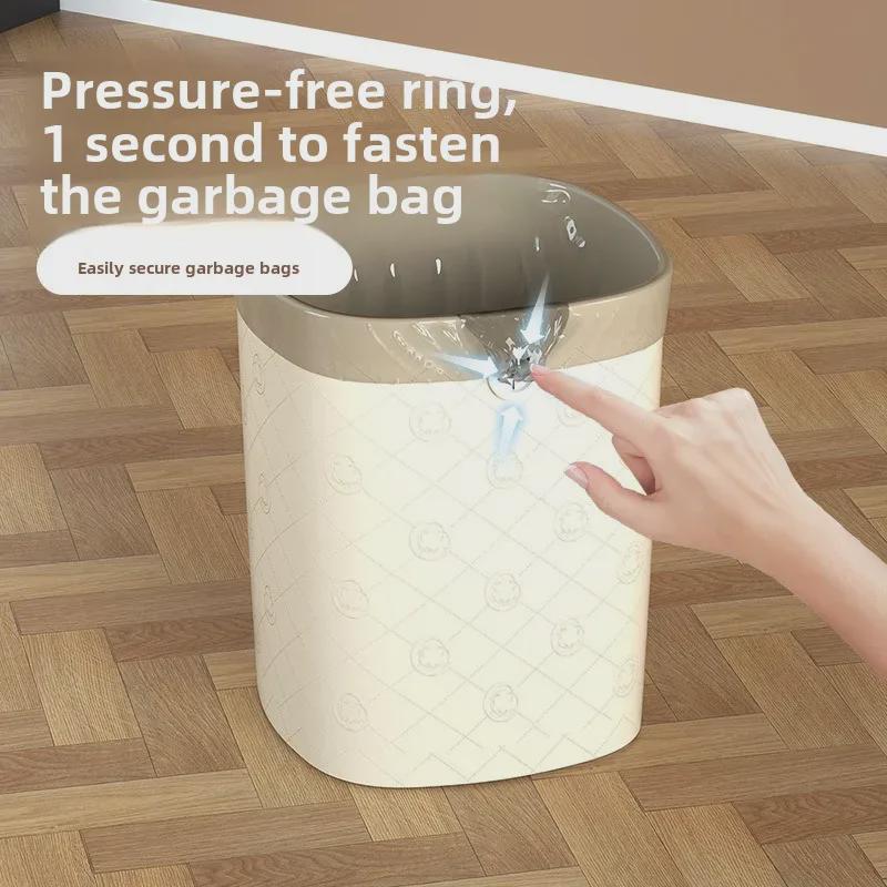 Free Pressure Ring Multi-Use Trash Can for Kitchen, Bathroom, Bedroom, Living Room, Dormitory, Office