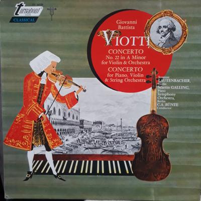 LP Record GIOVANNI BATTISTA VIOTTI SUSANNE Concerto No. 22 In A Minor For Viol TV34229 Turnabout Europe Classical Used