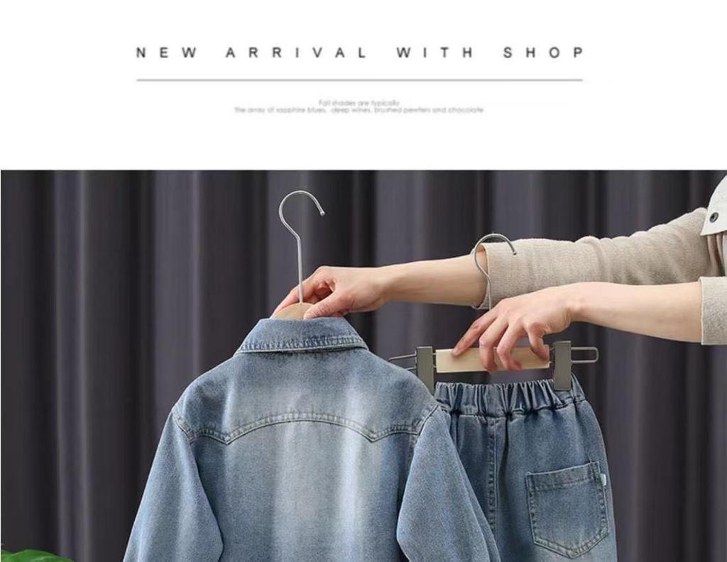 Boys' Denim Shirt & Jacket Set - Spring/Autumn Style: Trendy Two-Piece for Toddler