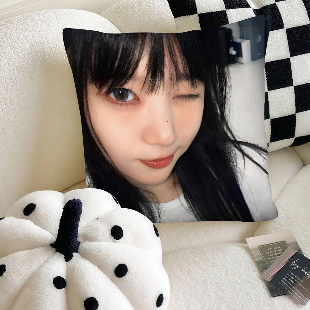 Korean Singer Sakai Moka Pillow Case Fashion Square Pillowcase Bedroom Sofa Room Ins Decoration Leisure