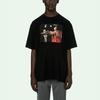 Off-White Caravaggio Short-Sleeve Over Tee Black/Red Men Tops OMAA038R21JER0031025
