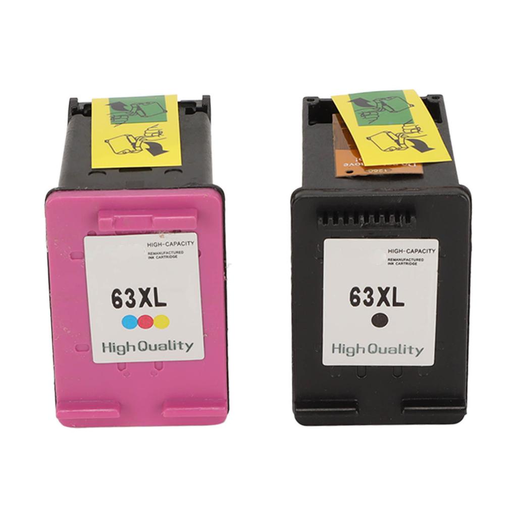 2 Pcs 63XL Black Color Ink Cartridges High Capacity Improve Efficiency Printer Accessories for HP