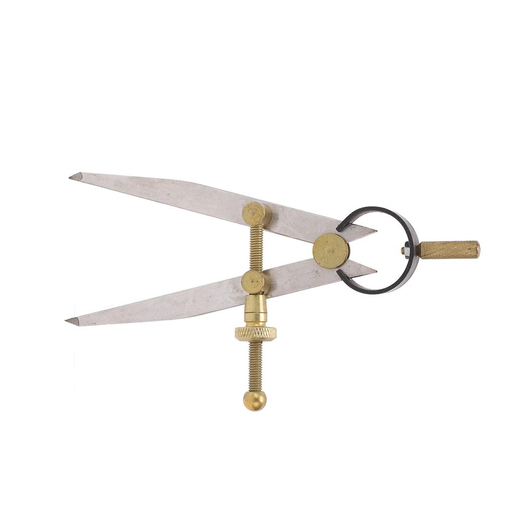 Wing Divider High Accuracy Rust Resistant Gold Adjustable Lockable Leather Divider Gauge for DIY