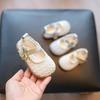 Youth Style Shoes Girls Princess Style Woven Sandals With Bow Soft Sole Toddler Shoes