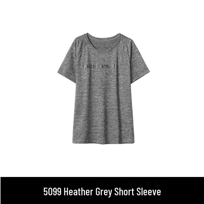 Women's Plus Size Quick-Dry Short Sleeve Yoga Top - Breathable, Casual, Slimming, for Summer Running & Sports