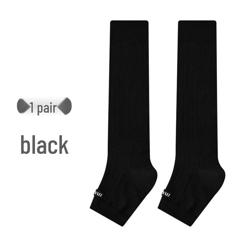 

Модные носки-гольфы Мэри Джейн на весну/лето: Универсальные гольфы до икры в корейском стиле с надписью и гетры половинной ладони MIU MIU One Size