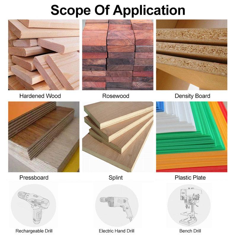 1Pc 6mm-60mm Multi-tooth Forstner Woodworking Tool Hole Saw Hinge Boring Drill Bits Round Shank High Carbon Steel Cutter