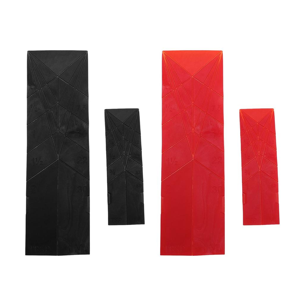 2pcs Large and Small Flat 3 in 1 Measuring Spoons Folds Flat Kitchen Utensils Scoop for Cook Baking